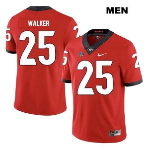 Men's Georgia Bulldogs NCAA #25 Quay Walker Nike Stitched Red Legend Authentic College Football Jersey AFE6354ZD